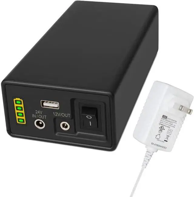 Main image of 12/24V Lithium ion Battery Pack PB240B2, Rechargeable 35000mAh 129.5Wh Li-ion Batteries with DC 24/12 Volt and 5V USB Output for LED Light Strip, CCTV Camera, Smartphone and More