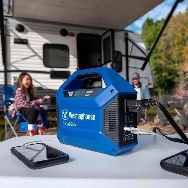 Alt view image 6 of 7 - 155Wh 150 Peak Watt Portable Power Station & Solar Generator, Modified Sine Wave AC Outlet, Backup Lithium Battery for Camping, Home, Travel, Indoor/Outdoor Use (Solar Panel Not Included)