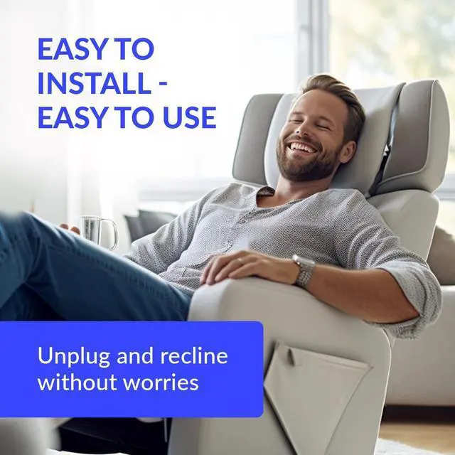 Alt view image 5 of 7 - Battery Pack for Reclining Furniture - Rechargeable Recliner Battery Pack - Universal 2-Pin Power Supply for Electric Recliners, Recliner Chair, Couch, Sofa (2200 mAh)