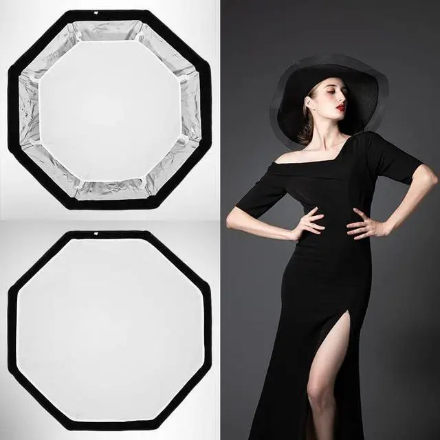 Alt view image 3 of 6 - 47.2inch / 120 cm Portable Octagon Umbrella Softbox, Quick Installation Softbox with Honeycomb Grid for Studio Strobe Outdoor Photography, Bowens Mount Compatible