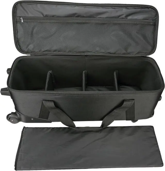 Alt view image 6 of 7 - Studio Trolley Case with Telescopic Handle 32.3x11x11.8 inch/82x28x30 cm, Rolling Camera Case,Carrying Bag with Wheels for Light Stands, Tripods, Strobes and Studio Lights,Telescopes.