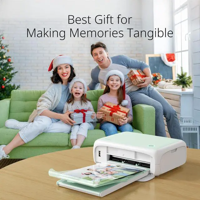 Alt view image 6 of 7 - Photo Printer, Picture Printer with 54 Sheets (4"x6") & 1 Cartridges, Support AR Video Printing, Wi-Fi Connection, Portable Photo Printer for iPhone/Android/Laptop