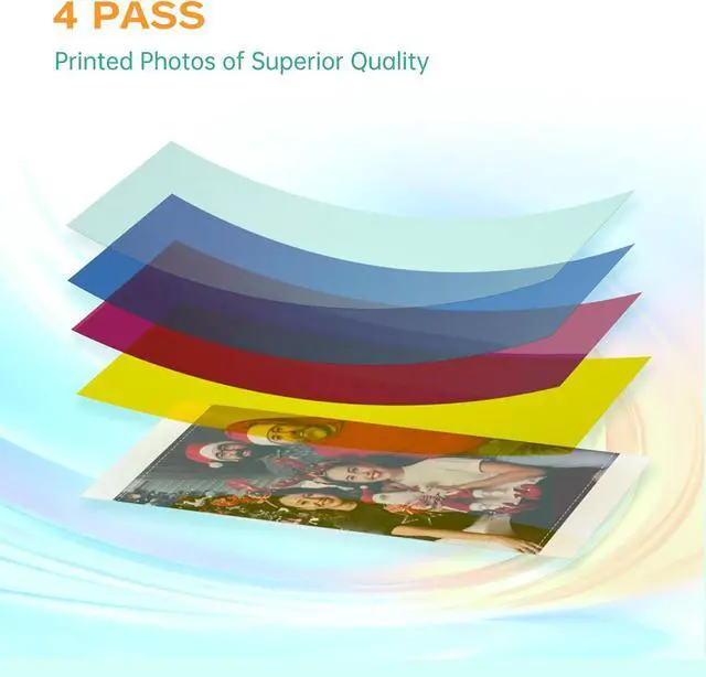 Alt view image 2 of 7 - 4x6 Photo Printer with 108 Sheets & 2 Color Ribbons - Dye Sublimation Wireless Portable Photo Printer for iPhone & Android Smartphones, Home & Travel Picture Printing, Ideal Gift, White