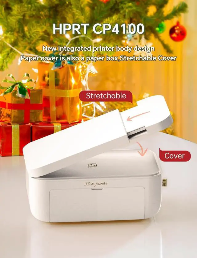 Alt view image 6 of 6 - Photo Printer 4x6,+108Sheets&2ribbon,Instant Picture Printer for iPhone, Android, Smartphone,Portable Photo Printers for Home Use,Thermal Dye-Sublimation, AR Video PrintingWhite