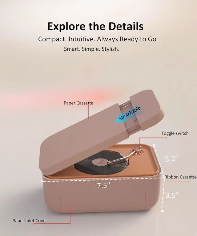 Alt view image 6 of 7 - CP6000 Photo Printer 4x6'', Full Color Picture Printer, Wi-Fi Wireless Instant Photo Printers for Home Use (20 Papers & 1 Ribbon) for iOS Android, Thermal Dye Sublimation, AR Video, Fun App, Pink