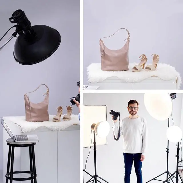 Alt view image 5 of 7 - 12inch/30cm Standard Reflector Beauty Dish with Honeycomb Grid, Diffuser Sock and Bag,for Bowens Mount Studio Strobe Flash Light Like Neewer VC-400HS VE-300 Godox AD200 AD180 AD360 (White)