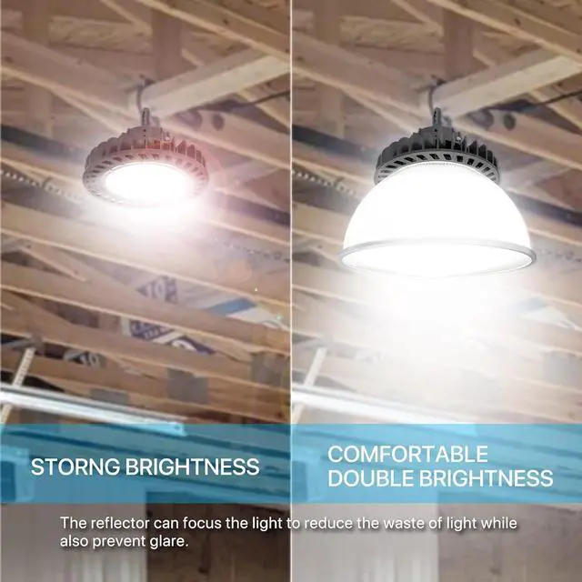 Alt view image 2 of 7 - 60 Degree PC Reflector ONLY for Hero Series LED High Bay Light 4-Pack (Milky Reflector with Cover)