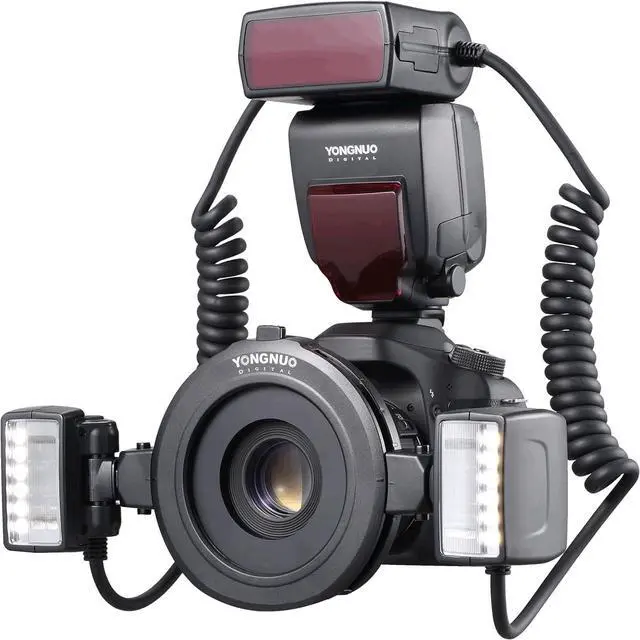 Main image of YN24EX YN-24EX 24EX, TTL Macro Ring Flash LED Macro Flash Speedlite, with 2pcs Flash Head and 4pcs Adapter Rings for Canon