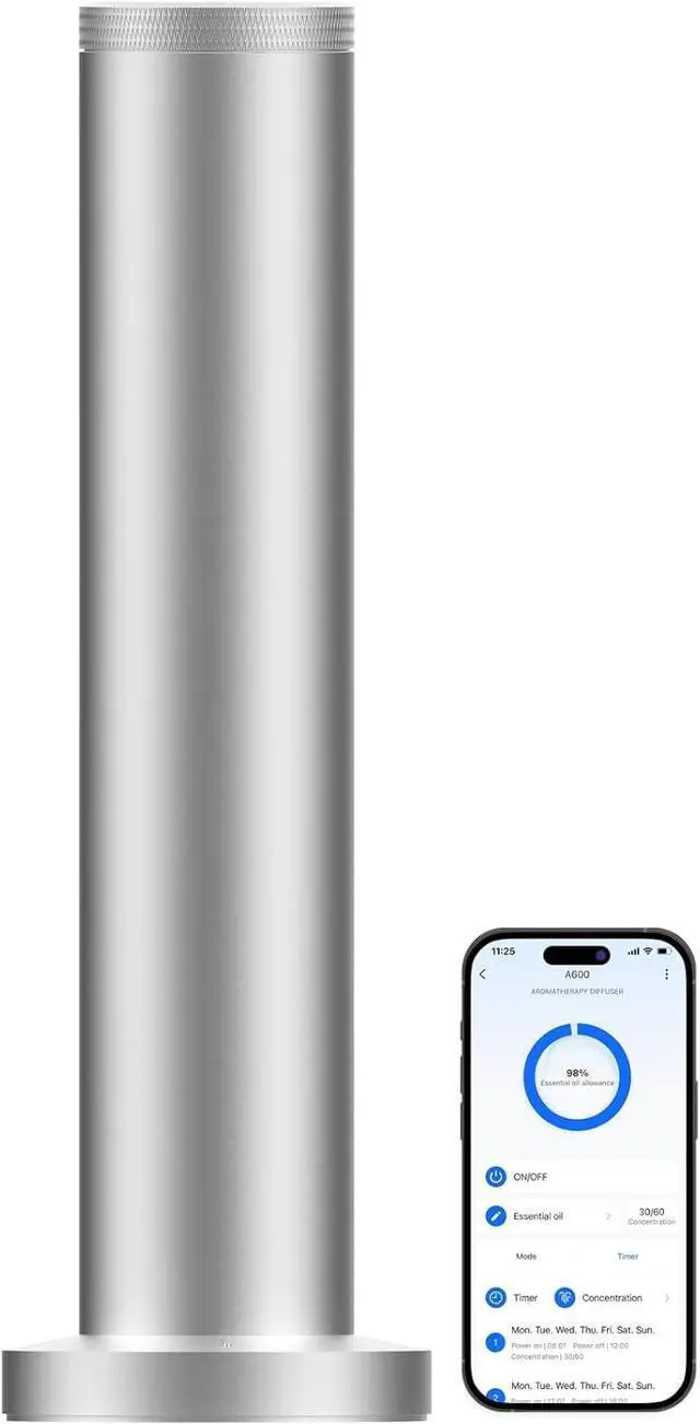 Main image of Hotel Scent Diffuser Machine -Cordless Rechargeable Diffuser for Whole House- Scent Air Machine for Home -App Bluetooth Control - Waterless Essential Oil Diffuser for Large Room, Studio Office -Silver