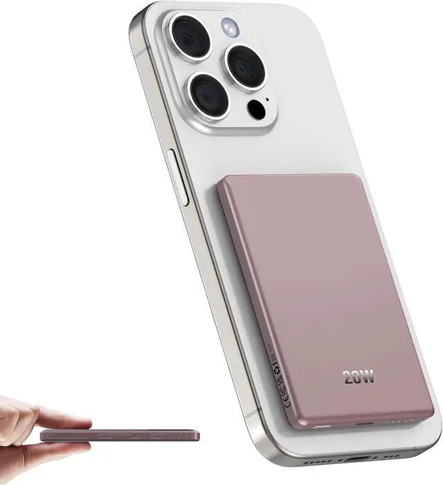 Main image of Magnetic Portable Charger PowerBank, 5,000mAh Mag Slim Wireless Power Bank with USB C PD 20W QC3.0 Wired fast charging, Battery Pack Compatible with iPhone 17/16/16 Pro/16 Pro Max/15/15 Pro Series