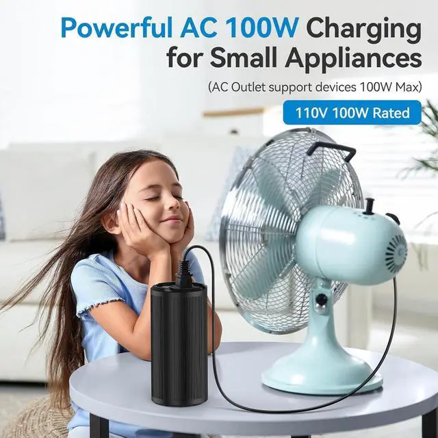 Alt view image 4 of 7 - Tactical Black Portable Power Bank with High Density Aluminum, 100W AC Outlet, 98Wh/27000mAh & 65W PD USB C - Premium Laptop Charger for MacBook Pro, TSA Approved