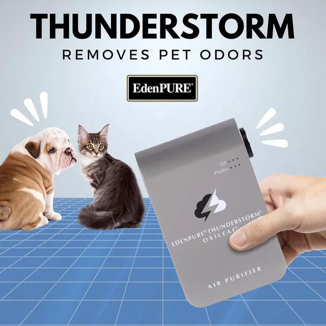 Alt view image 6 of 7 - Thunderstorm III Air Purifier  Small Plug-In Ozone Generator & Ionizer  Eliminates Odors, Pet Smells, Smoke, Mold  Filter-Free Portable Cleaner for Home, Travel, Car, Office Use