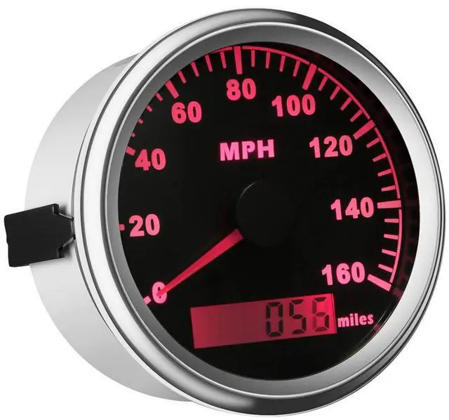Alt view image 2 of 7 - Universal GPS Speedometer Boat Gauge with Odometer 85mm 160MPH, ATV Motorcycle Marine GPS Speedometer