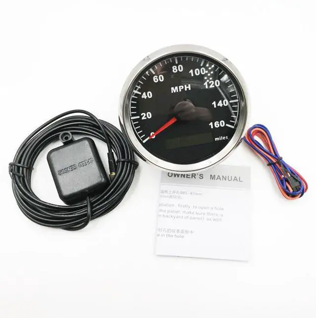 Alt view image 5 of 7 - Universal GPS Speedometer Boat Gauge with Odometer 85mm 160MPH, ATV Motorcycle Marine GPS Speedometer