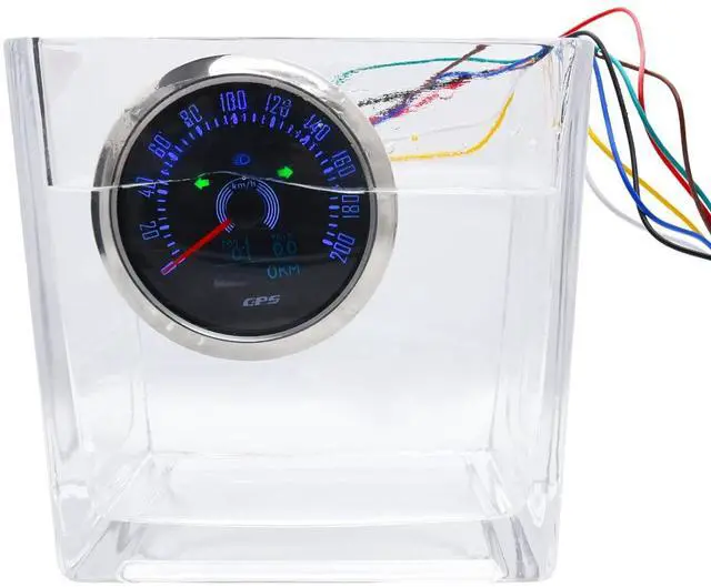 Alt view image 6 of 7 - 85mm GPS Speedometer Gauge 0200KM/H Boat Speedometer Waterproof Marine Speed Gauge Meter with COG Trip Total Mileage for Car Truck Motorcycle 7 Colors Backlit 9-32V