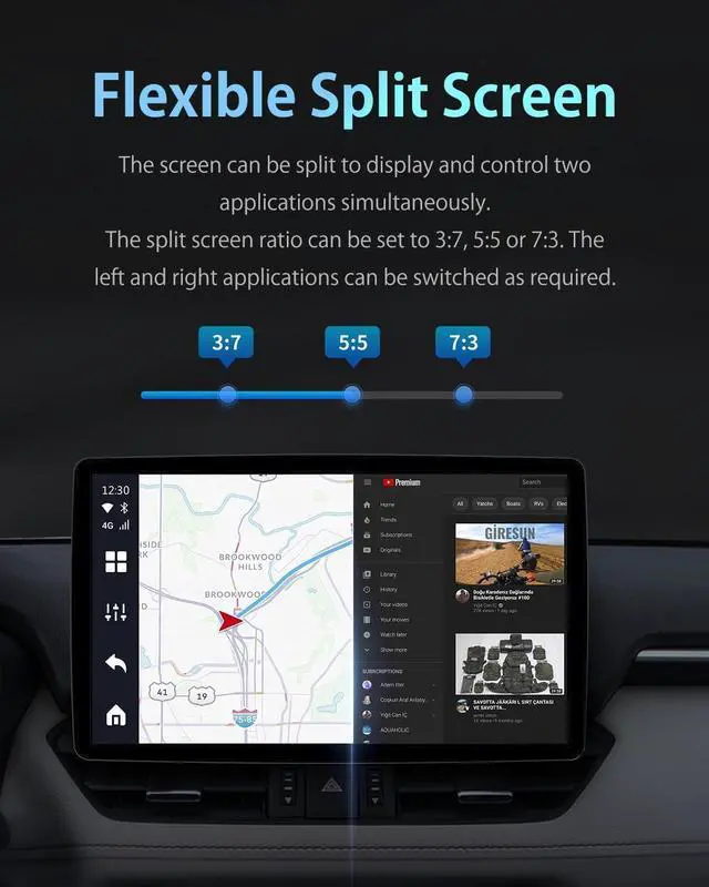 Alt view image 6 of 7 - P3 OttoAiBox - 2024 Android 12 CarPlay AI Box, Wireless CarPlay & Android Auto Adapter, 8GB+128GB, HDMI Output, GPS, Video Viewing YouTube, Netflix, Tiktok, etc