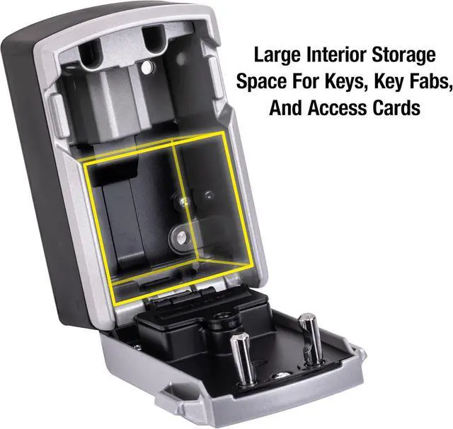 Alt view image 4 of 7 - Digital Lock Box for Keys with Code, Electronic Wall Mount Key Safe with Bluetooth Connection to iOS/Android App and Sharable Keypad Codes, 3-1/4 Inches Wide, 5441EC