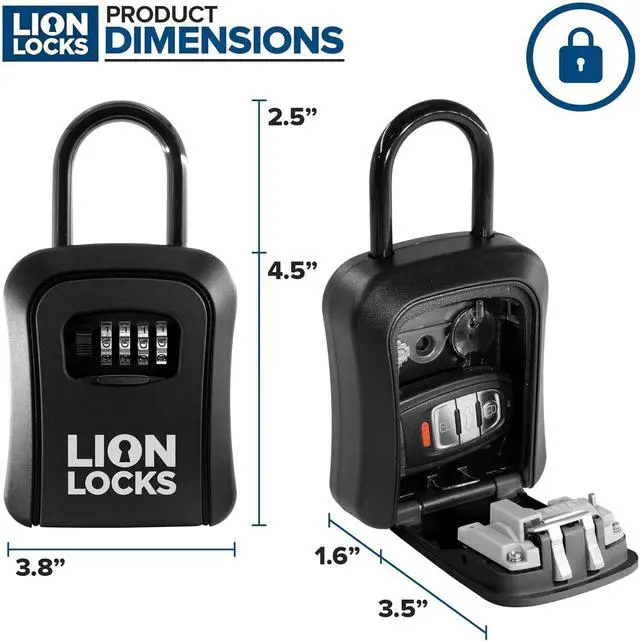 Alt view image 4 of 7 - Lock Box for Keys, 6 Pack Black - Secure Key Safe Solution with Combination Lock for Homes, Real Estate, Businesses, Gyms, Schools