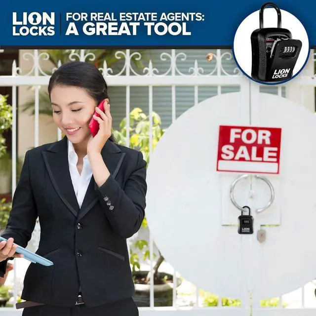 Alt view image 6 of 7 - Lock Box for Keys, 6 Pack Black - Secure Key Safe Solution with Combination Lock for Homes, Real Estate, Businesses, Gyms, Schools