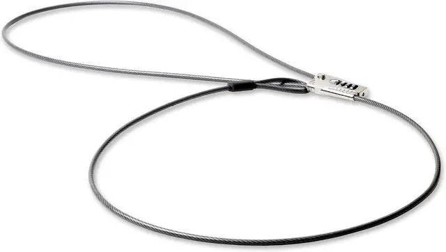 Main image of Compact and Thin Bike Lock, Ultra-Secure Compact 4-Digit Combination Sliding Lock with 2 Metre Length Cable for Bike, Ski, Snowboard, Scooter and Pushchair, Silver