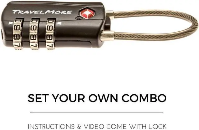 Alt view image 5 of 7 - 10 Pack TSA Approved Travel Combination Cable Luggage Locks for Suitcases - Orange (10 Pack, Black)