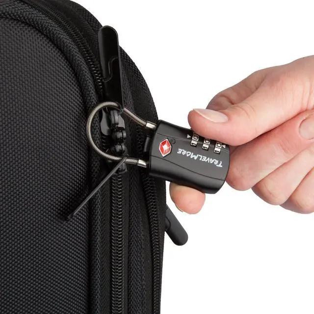 Alt view image 7 of 7 - 10 Pack TSA Approved Travel Combination Cable Luggage Locks for Suitcases - Orange (10 Pack, Black)