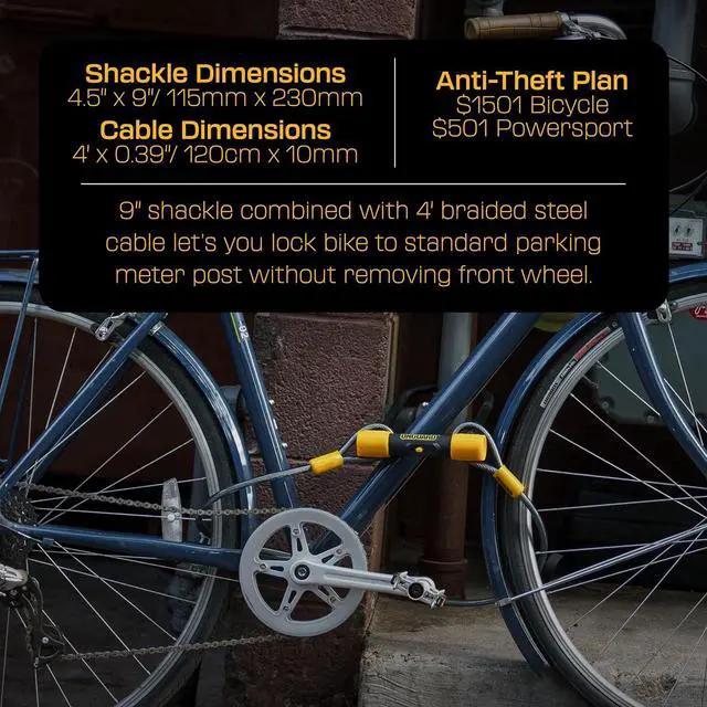 Alt view image 3 of 5 - Bulldog DT U-Lock with 4-Foot Cinch Loop Cable (Black, 4.53 x 9.06-Inch)