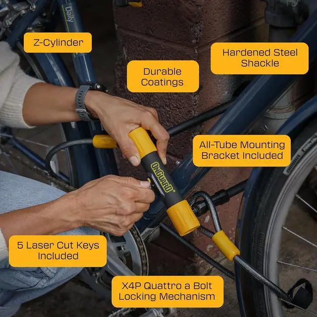 Alt view image 5 of 5 - Bulldog DT U-Lock with 4-Foot Cinch Loop Cable (Black, 4.53 x 9.06-Inch)