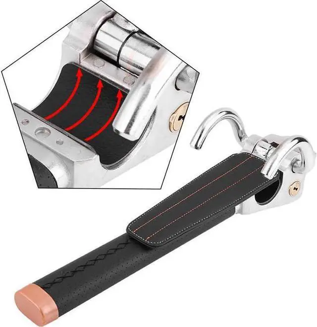 Alt view image 5 of 7 - Steering Wheel Lock Universal Anti-Theft Device Heavy Duty Security Car Lock for Vehicle Auto Truck SUV Van with 2 Keys Black