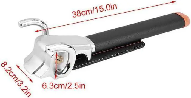 Alt view image 7 of 7 - Steering Wheel Lock Universal Anti-Theft Device Heavy Duty Security Car Lock for Vehicle Auto Truck SUV Van with 2 Keys Black