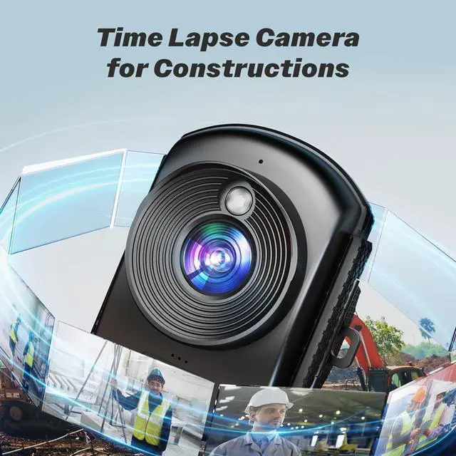 Alt view image 2 of 7 - Time Lapse Camera,1080P FHD Timelapse Camera Outdoor Construction Recording,180-Days Standby,110° Wide Angle & 2.4" LCD Screen,IP66 Waterproof,Multiple Modes,Includes 64GB TF Card