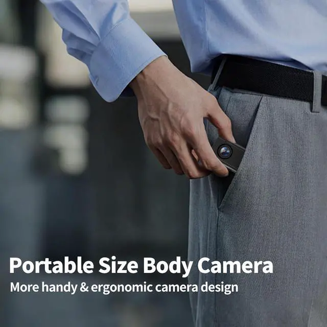 Alt view image 4 of 7 - Mini Body Camera 64GB, 4K 30FPS Action POV Camcorder, Wearable Body Worn Cam with Audio and Video Recording, Hands Free Sports Camera with Magnetic Back Clip for Traveling Vlogging Cycling