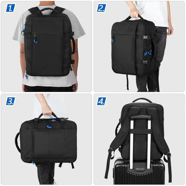 Alt view image 6 of 7 - Travel Backpack Compatible with PS5/PS5 Slim/PS5 Pro Console, Protective Carrying Case Bag for Controllers, 15.6 Laptop, Game Discs (Patent Design)