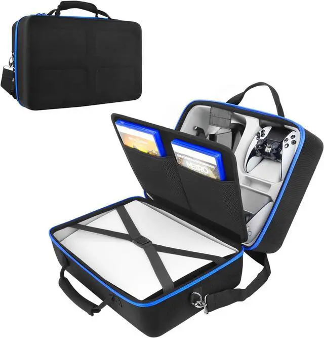 Main image of Hard Shell Carrying Case for  5 Console, Travel Case for PS5 Disc Digital Edition, Storage Bag for PS5 Controllers and Other Accessories