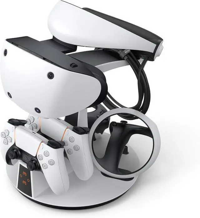Main image of D2 3-in-1 Controller Charging Station for PSVR2 and PS5 with VR Display Stand and LED-Charging Indicator