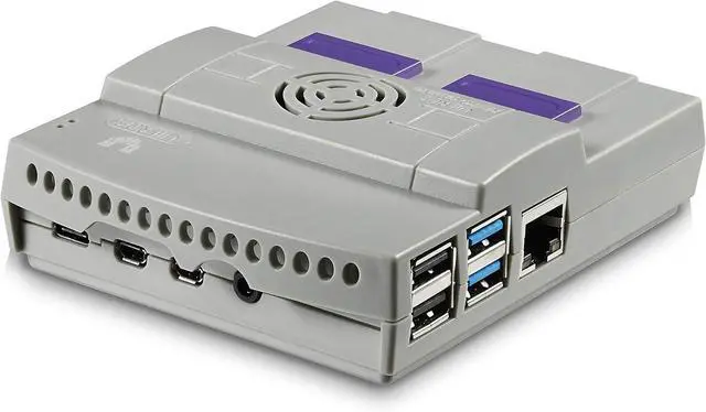 Alt view image 3 of 6 - Raspberry Pi 4 4GB Retro Gaming Kit with 2 USB Gamepad Controllers & Gaming Style Case, 64GB Micro SD Card, HDMI Cable, Power Supply, and Quickstart Guide (Retro Game System)