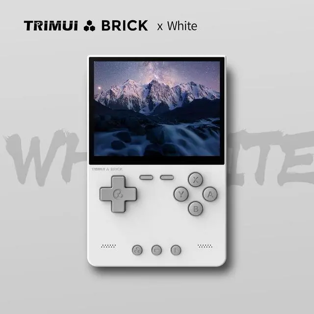 Alt view image 2 of 7 - Trimui Brick Handheld Game Console 3.2-Inches Display Game Console,1024x768 IPS Screen Supports Multiple Simulators,Linux System Built-in 128G TF Card White