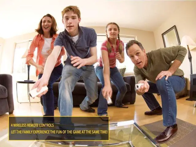 Alt view image 7 of 7 - 4 Packs Classic Remote Controller Compatible for Wii Wii U Console, Gamepad with Soft Silicone Sleeve and Wrist Strap (Black+White+Red+Blue)