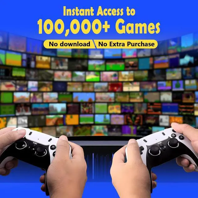 Alt view image 3 of 7 - All8bit G11 Pro Game Box,Built-in 100,000+ Games, 60 Emulators,Retro Gaming Console with 2.4g Wireless Dual Controllers,Retro Gamer Pro, HDMI Output,Plug & Play Video Games for TV