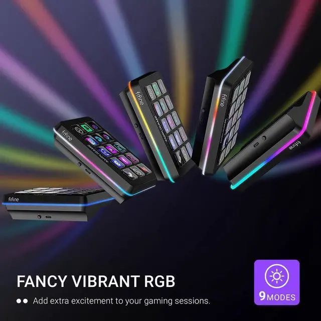 Alt view image 4 of 7 - Fifine AmpliGame Stream Controller with 15 Macro Keys, Streaming Keyboard with Trigger Actions in OBS/Twitch/YouTube/Streamlabs, Shortcut Buttons Keypad Works with Mac and PC-D6