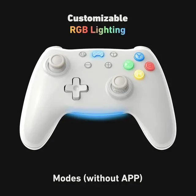 Alt view image 3 of 7 - CRUSH Switch Controller with TMR Joysticks, Gaming Controller Compatible with Switch 2/PC/Steam/iOS/Android, Hall Effect Trigger, 6-axis Gryo, 1000Hz Polling Rate, RGB