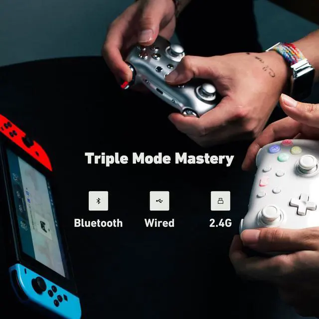 Alt view image 6 of 7 - CRUSH Switch Controller with TMR Joysticks, Gaming Controller Compatible with Switch 2/PC/Steam/iOS/Android, Hall Effect Trigger, 6-axis Gryo, 1000Hz Polling Rate, RGB