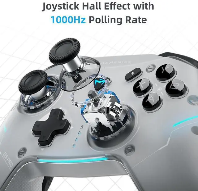 Alt view image 3 of 7 - G5PRO Max SE 1000HZ Wireless Gaming Controller for NS/PC/iOS/Android with Charging Dock,PC Controller Hall Effect Joystick?Triggers/Gyroscope,RGB Backlight [video game]