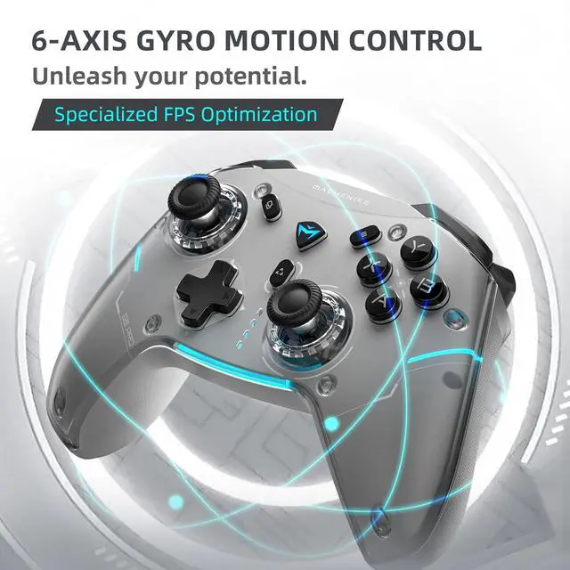 Alt view image 6 of 7 - G5PRO Max SE 1000HZ Wireless Gaming Controller for NS/PC/iOS/Android with Charging Dock,PC Controller Hall Effect Joystick?Triggers/Gyroscope,RGB Backlight [video game]