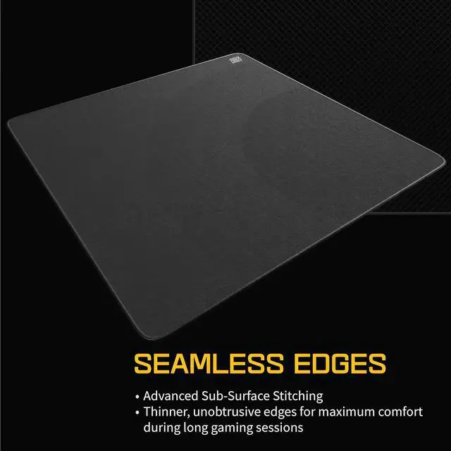 Alt view image 4 of 6 - EM-B Plus Gaming Mouse Pad - 500x500mm, 3mm Thick PORON Base, Sub-Surface Stitching, Eco-Friendly Packaging