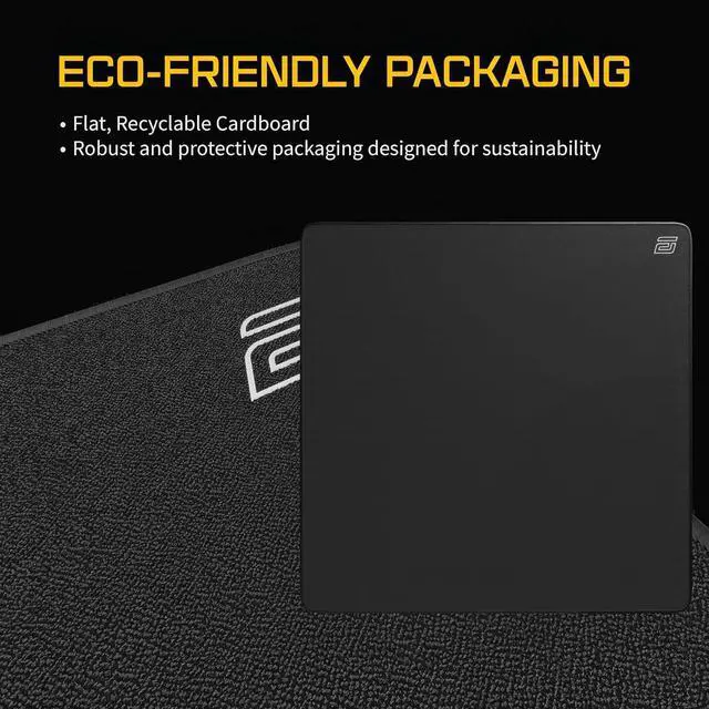 Alt view image 5 of 6 - EM-B Plus Gaming Mouse Pad - 500x500mm, 3mm Thick PORON Base, Sub-Surface Stitching, Eco-Friendly Packaging