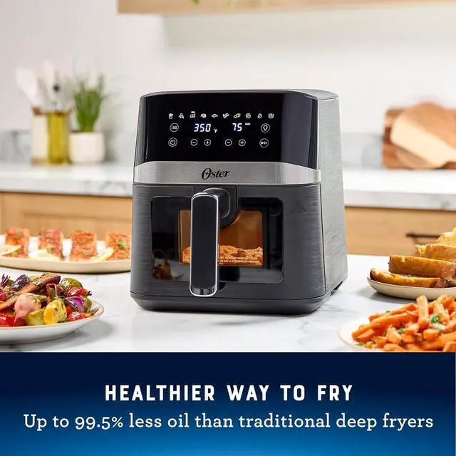 Alt view image 5 of 6 - Compact Air Fryer, 4-Quart Digital Airfryer with Window, Easy-to-Use Countertop Air Fryer