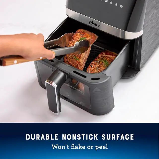 Alt view image 6 of 6 - Compact Air Fryer, 4-Quart Digital Airfryer with Window, Easy-to-Use Countertop Air Fryer