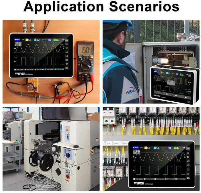 Alt view image 7 of 7 - 1013D Plus Oscilloscope, Portable Handheld Tablet Oscilloscope with 100X High Voltage Probe, 2 Channel 100Mhz Bandwidth 7" TFT LCD Touch Screen 1GSa/s Sampling Rate