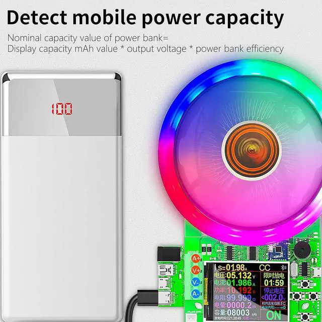 Alt view image 4 of 7 - 180W DC Electronic Load Tester, USB Load Tester, Lithium Battery Capacity Tester, Color Screen Data Monitoring, Constant Current and Constant Voltage, etc. 4 Working Modes